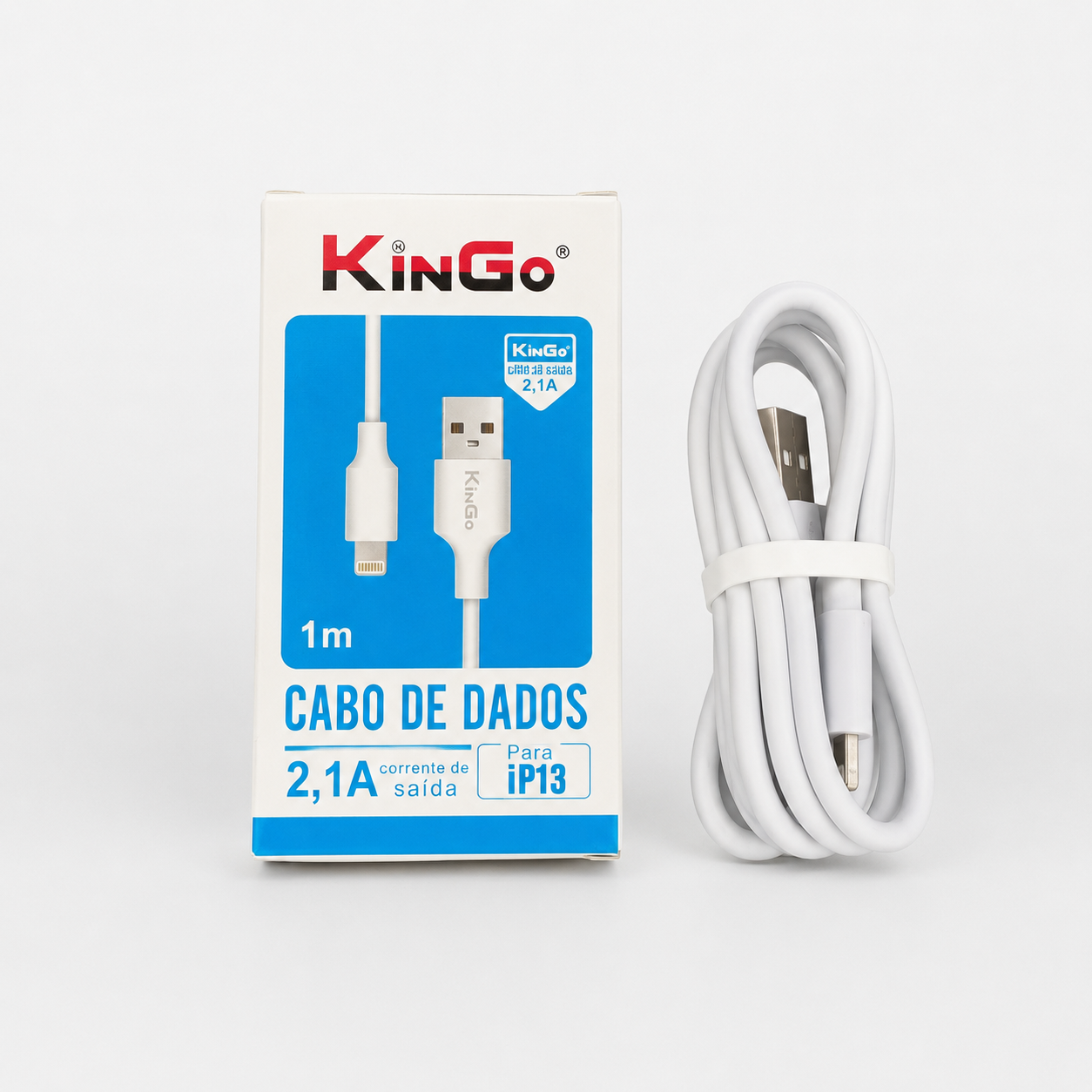 Cabo para iPhone Lightning Padrão 1m Kingo
