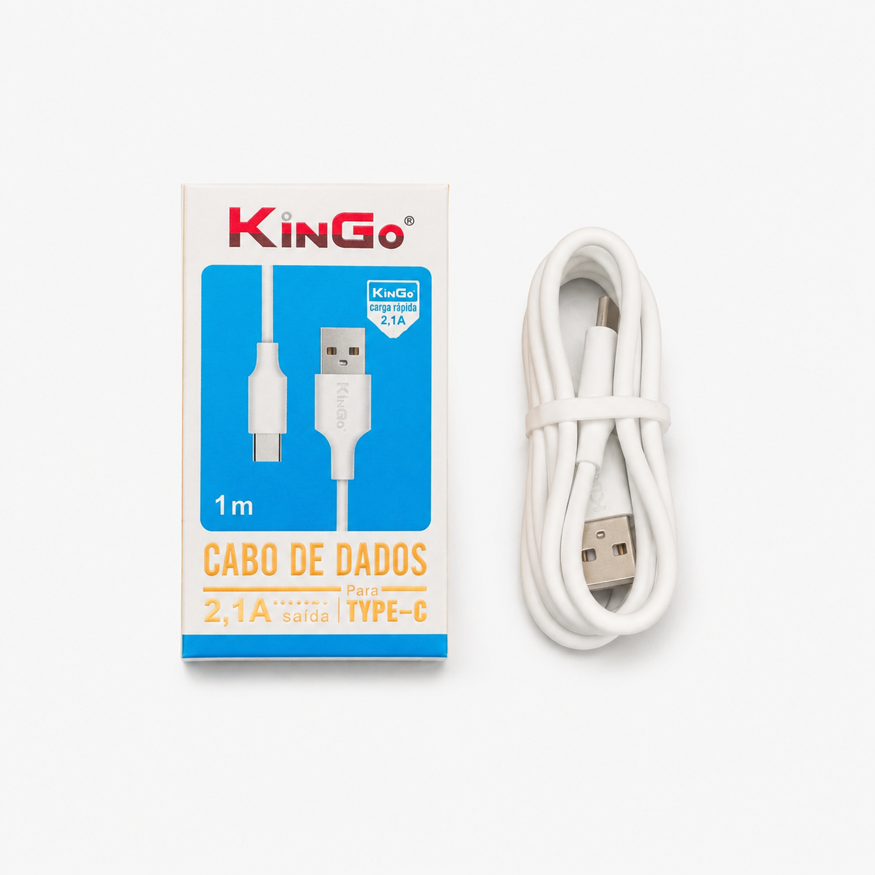 Cabo USB Tipo C Padrão 1m Kingo