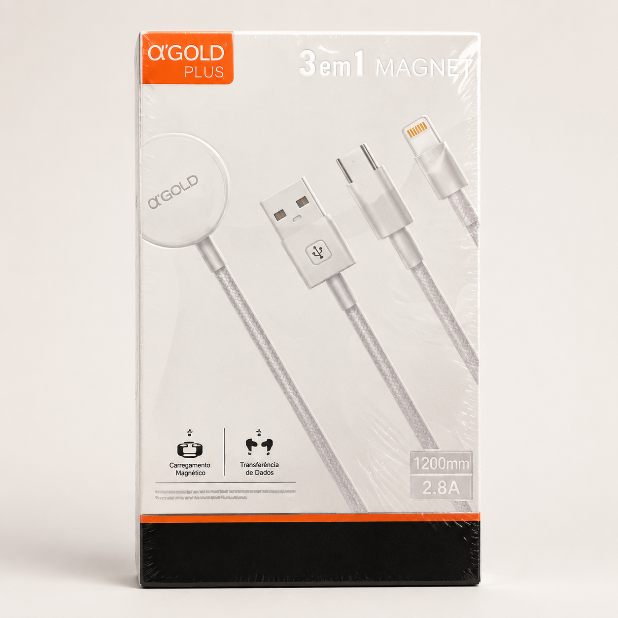 Carregador Magnetico 3 em 1 Premium GOLD