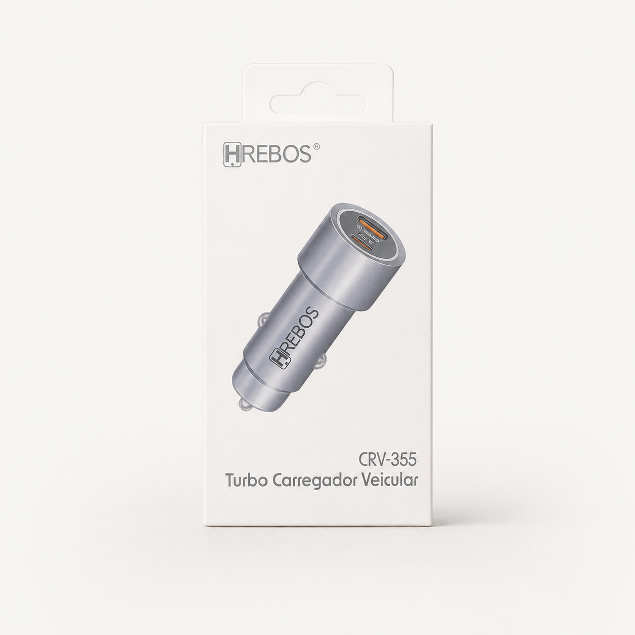Carregador veicular 2 Entradas Tipo C e USB 2 Hrebos