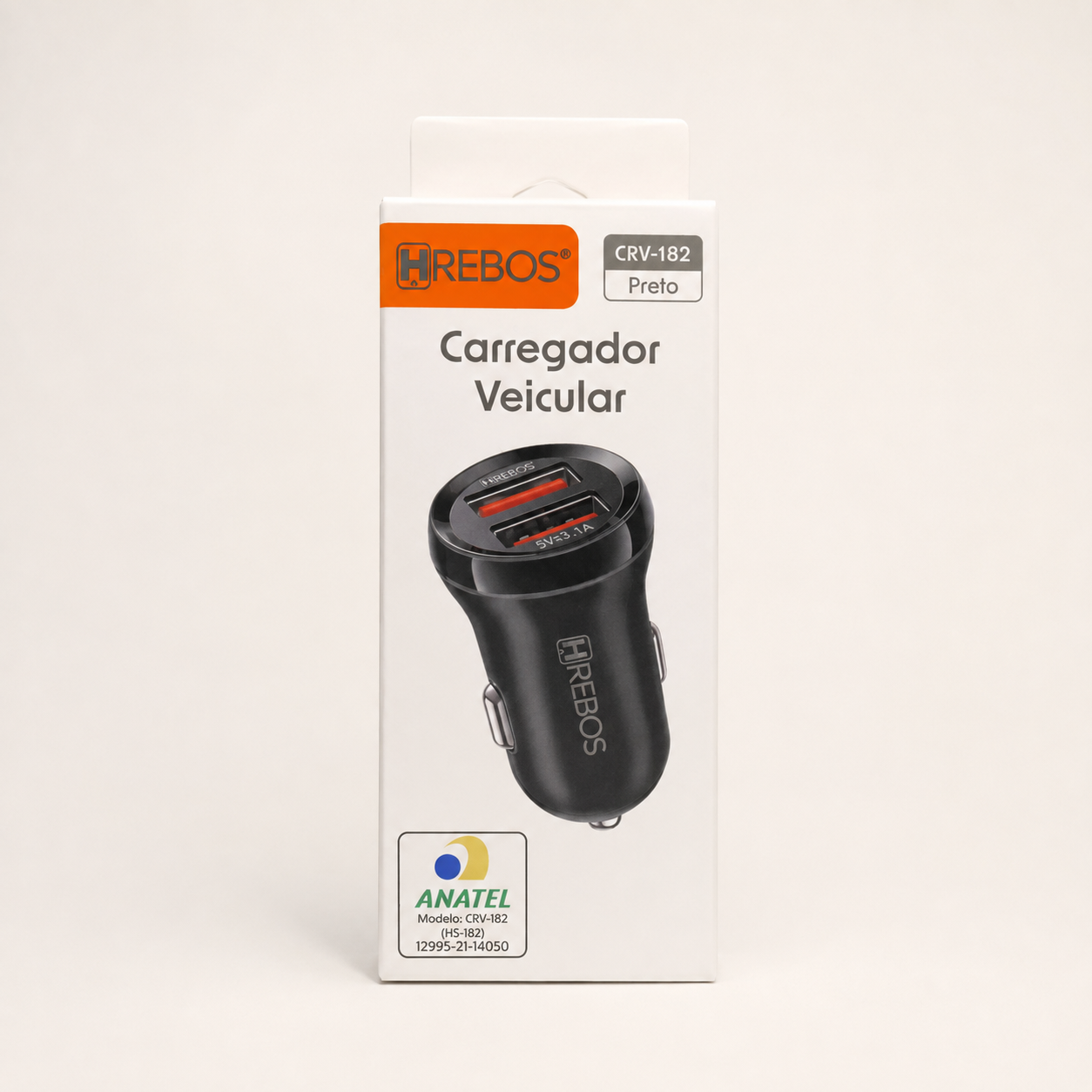 Carregador veicular 2 Entradas USB Hrebos