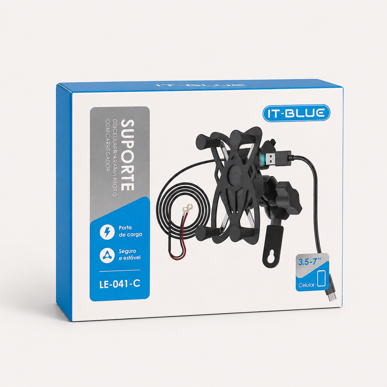 Suporte e Carregador Moto IT Blue